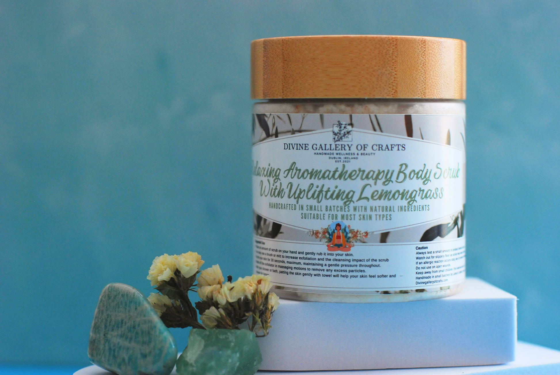 Natural Body Sugar Scrub With Refreshing Lemongrass