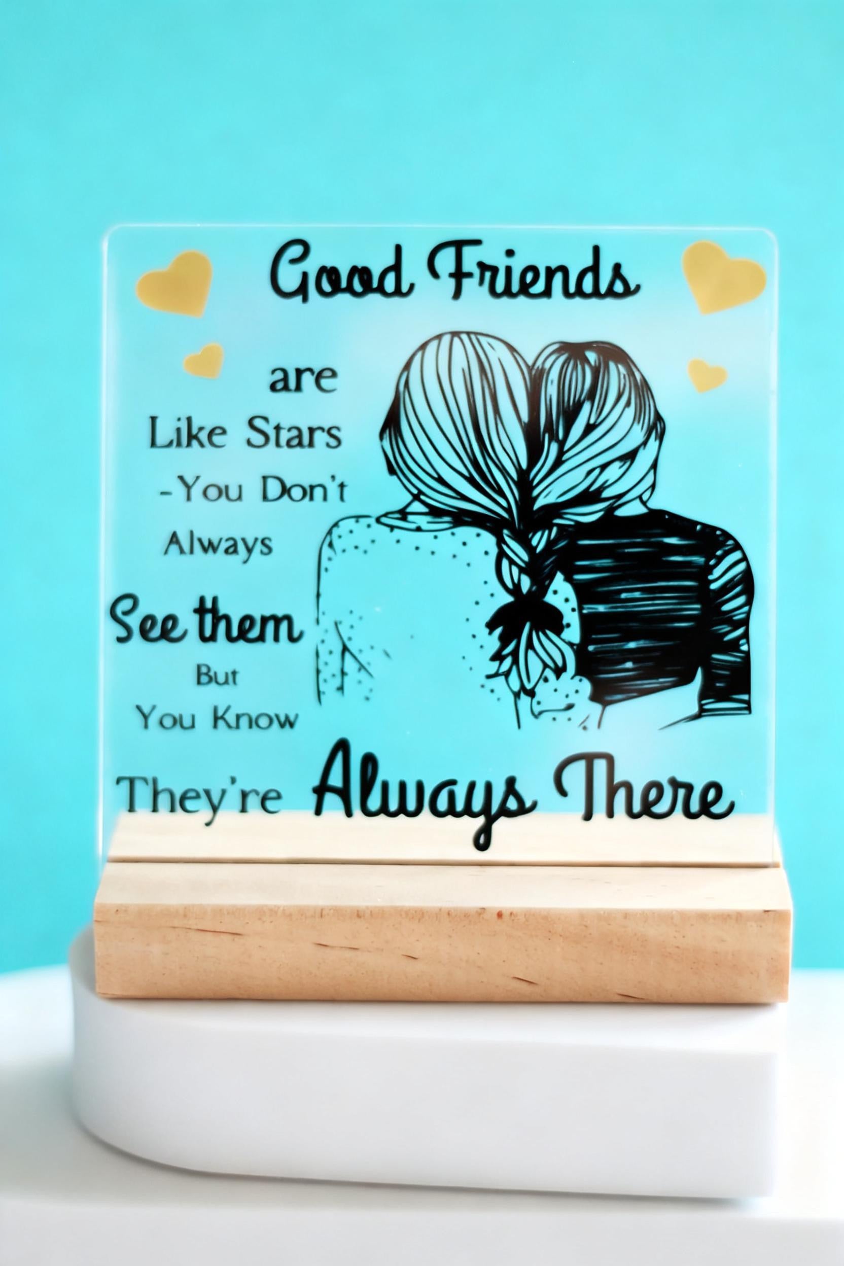 Acrylic Plaque with choice of design │Positive Quote Desk Decor, Encouragement Gift, Gift Box Add-On