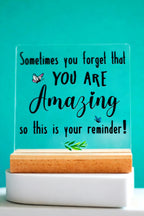 Acrylic Plaque with choice of design │Positive Quote Desk Decor, Encouragement Gift, Gift Box Add-On