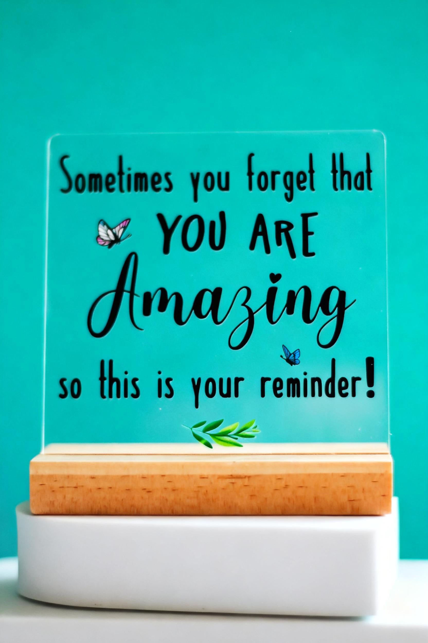Acrylic Plaque with choice of design │Positive Quote Desk Decor, Encouragement Gift, Gift Box Add-On