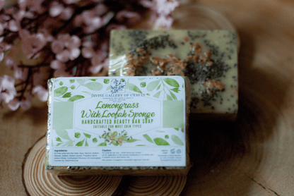 Solid Exfoliating Soap Bar With Loofah, Seeds & Oatmeal