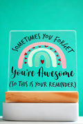 Acrylic Plaque with choice of design │Positive Quote Desk Decor, Encouragement Gift, Gift Box Add-On