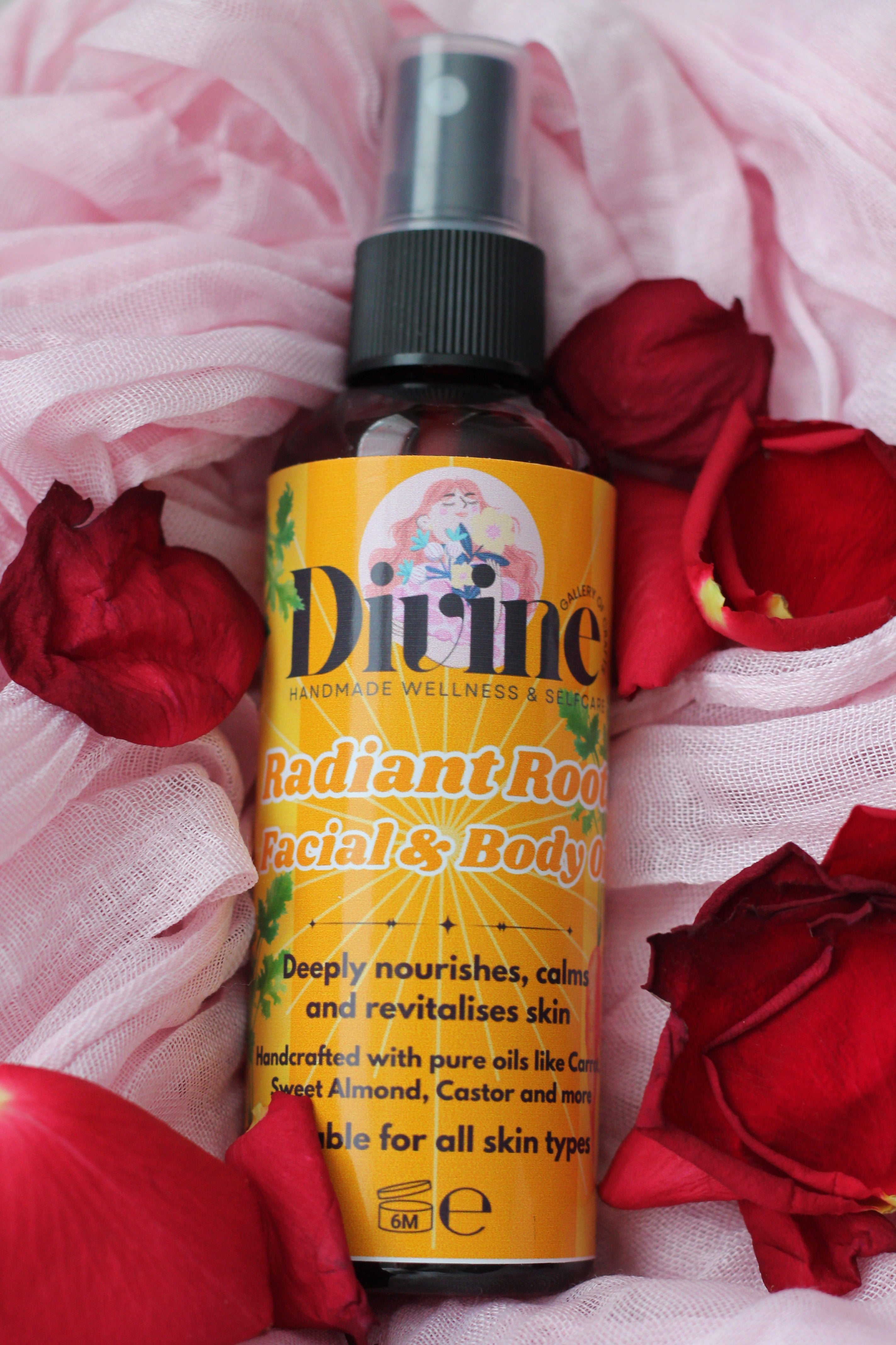 Radiant Roots Nourishing Face and Body Oil │ For Dry & Dull Skin  - 100ML