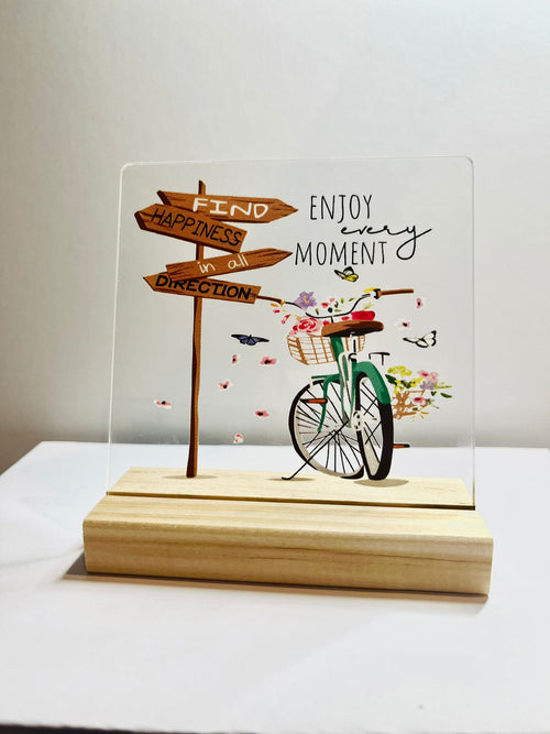 Acrylic Plaque with choice of design │Positive Quote Desk Decor, Encouragement Gift, Gift Box Add-On