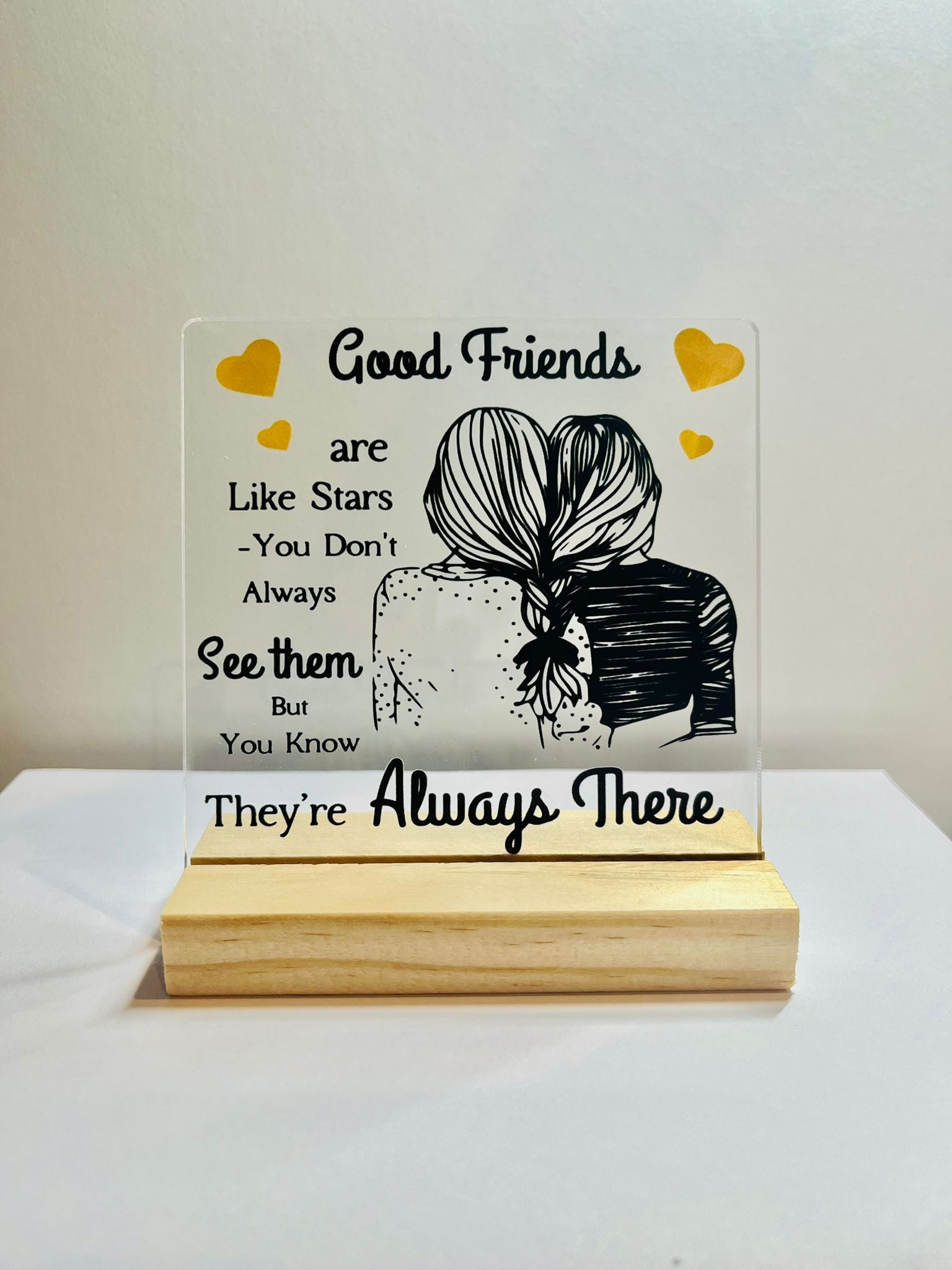 Acrylic Plaque with choice of design │Positive Quote Desk Decor, Encouragement Gift, Gift Box Add-On