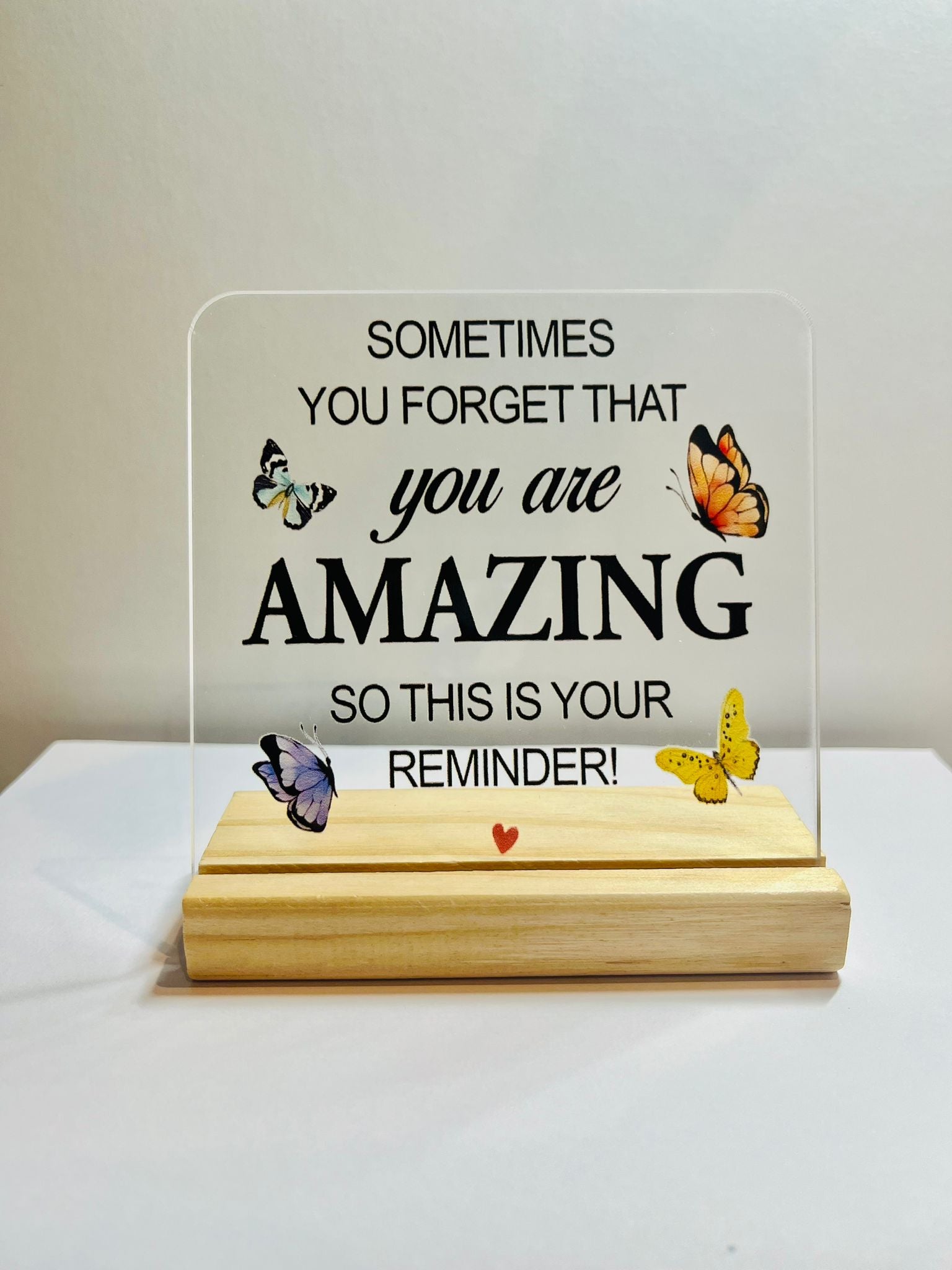 Acrylic Plaque with choice of design │Positive Quote Desk Decor, Encouragement Gift, Gift Box Add-On